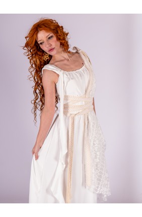 White Roman Dress with...