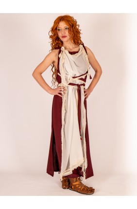 Roman Dress with White...