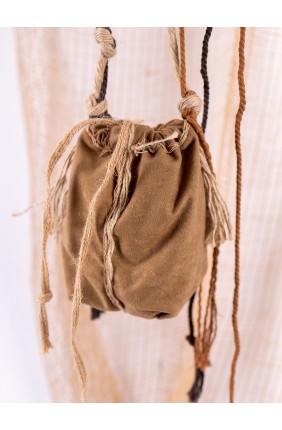 Celtic and Viking Bag in Sand Tone with Cords