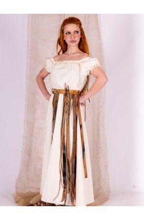 Medieval Cream Dress with...