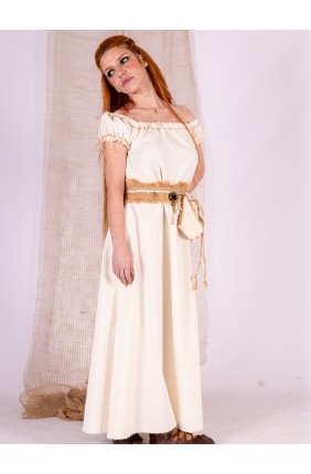 Medieval cream dress with...