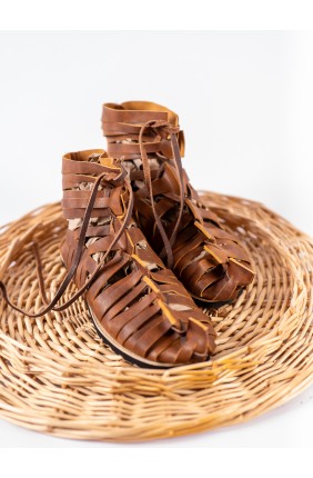 Roman Caligae in Aged Brown Leather
