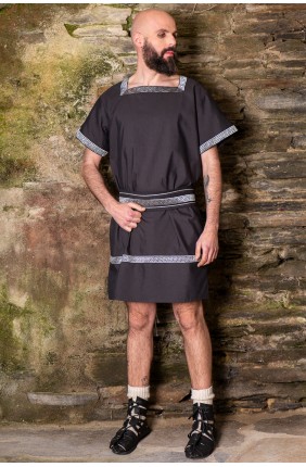 Black Roman Set with Silver...