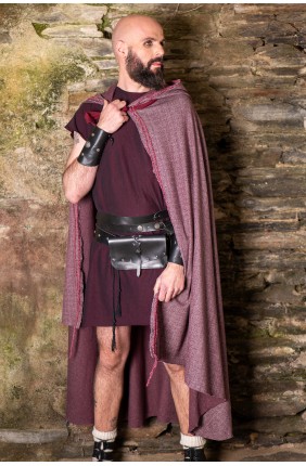 Capa romana granate con capucha