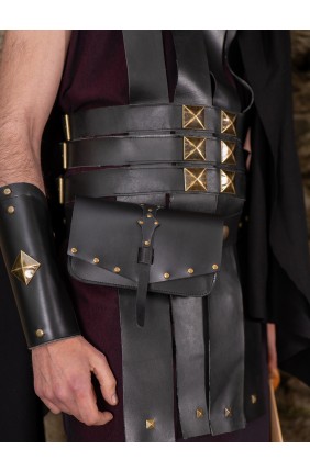 Roman Black Leather Belt...