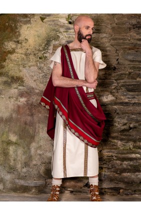 Long Roman Costume for Men with Matching Toga