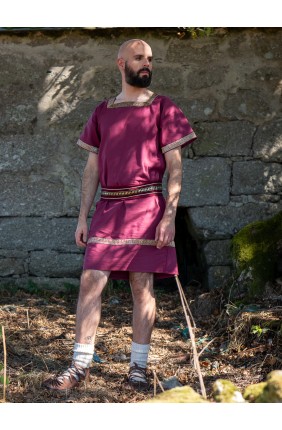 Roman Burgundy Tunic with...